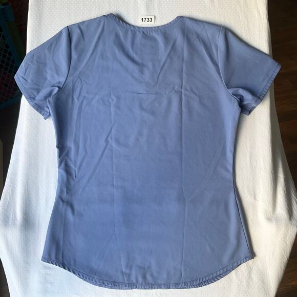 Sketchers Women’s Short Sleeve V-neck  Nurse Blouse Size S, Light Blue - Picture 7 of 8